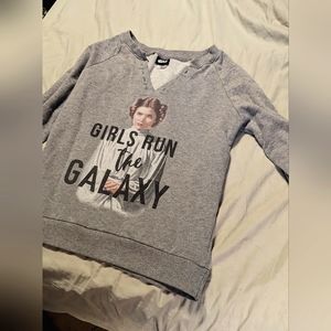 Star wars long sleeve sweatshirt v neck girls run galaxy girl power fandom nerd